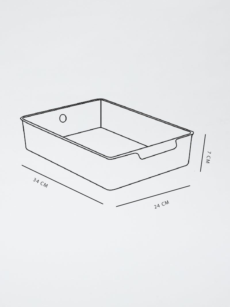 Scatola portaoggetti con manici nero - Kiabi