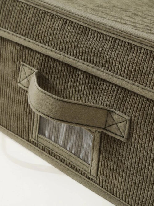 Scatola portaoggetti in velluto a coste - Kiabi