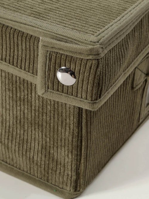 Scatola portaoggetti in velluto a coste - Kiabi