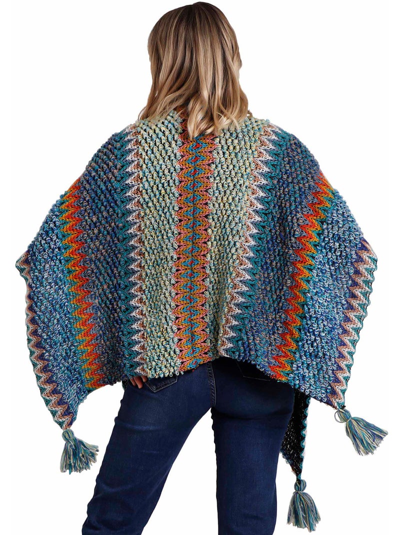 Scialle in maglia boho da donna ADMAS Blu - Kiabi