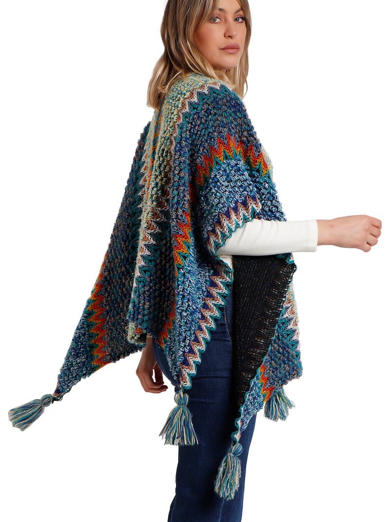 Scialle in maglia boho da donna ADMAS Blu - Kiabi