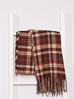 Sciarpa a quadri con frange - Kiabi