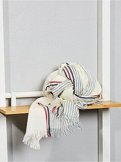 Sciarpa a righe cotone tessuto - Kiabi