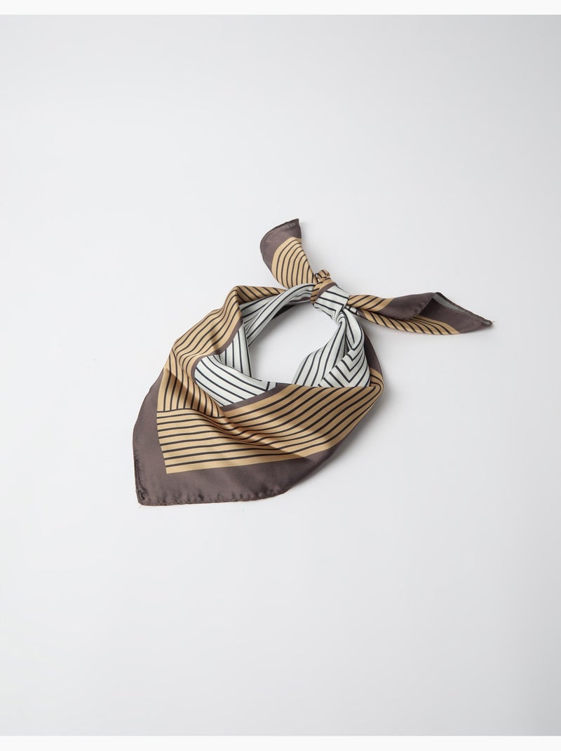 Sciarpa a stampa geometrica, mo fashion Marrone - Kiabi