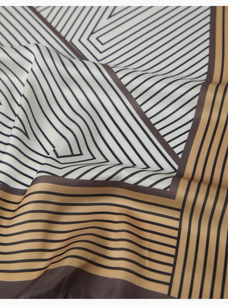 Sciarpa a stampa geometrica, mo fashion Marrone - Kiabi