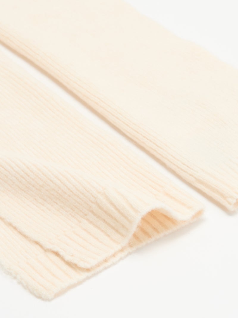 Sciarpa a tinta unita a coste Beige - Kiabi