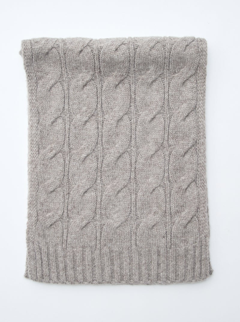 Sciarpa a trecce tinta unita Marrone - Kiabi