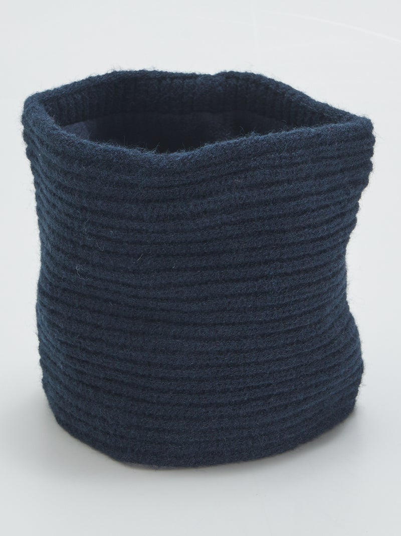 Sciarpa ad anello in maglia a coste BLU - Kiabi