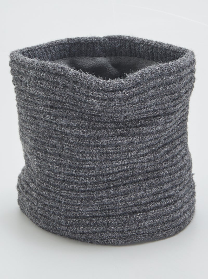 Sciarpa ad anello in maglia a coste GRIGIO - Kiabi