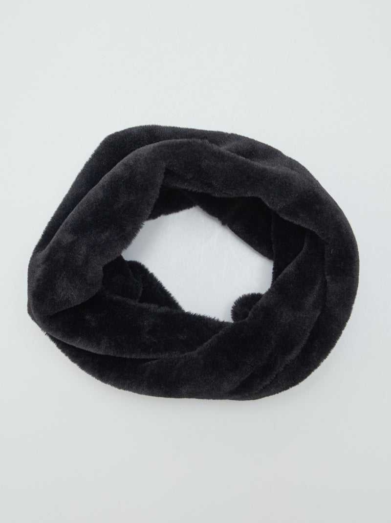 Foulard Soffice Con Bella Fantasia - Nero / Crema / Rosso Scuro - Foto 7