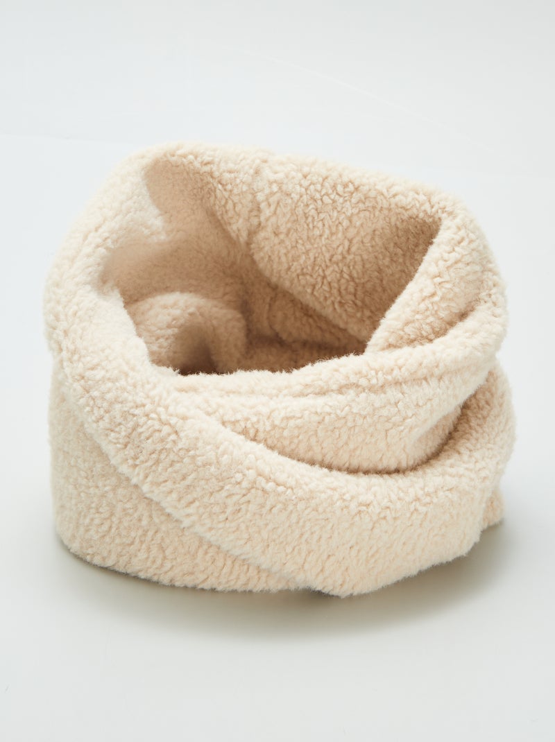 Sciarpa ad anello in sherpa BEIGE - Kiabi