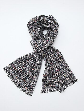 Sciarpa con frange multicolore