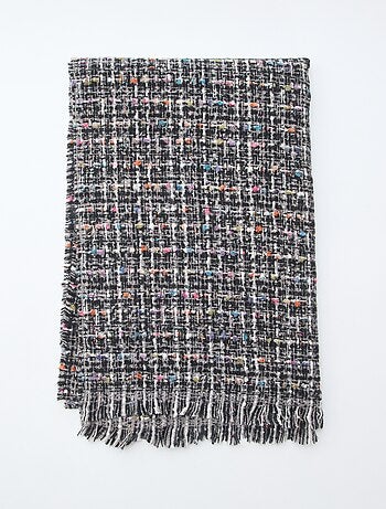 Sciarpa con frange multicolore