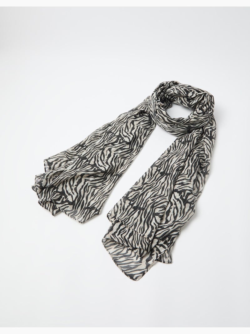 Sciarpa con stampa animale, MO Fashion Nero - Kiabi