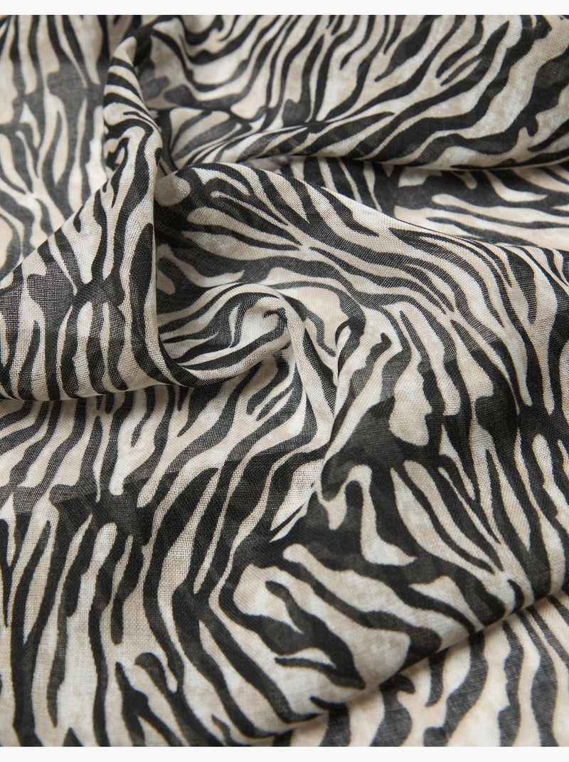 Sciarpa con stampa animale, MO Fashion Nero - Kiabi