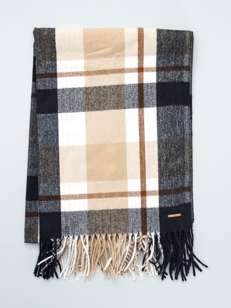 HOLLIDAY & BROWN SCIARPA CASHMERE DARK BLUE SCARF VINTAGE MADE IN ENGLAND - Foto 6