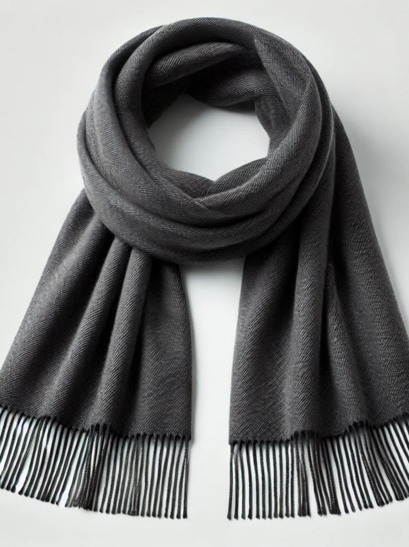 Sciarpa in caldo cashmere Nero Grigio antracite - Kiabi