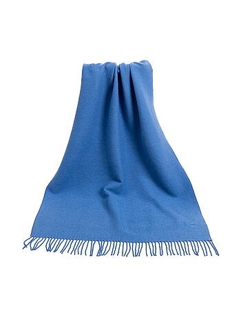 Sciarpa in cashmere blu double-face