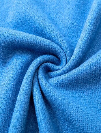 Sciarpa in cashmere blu double-face