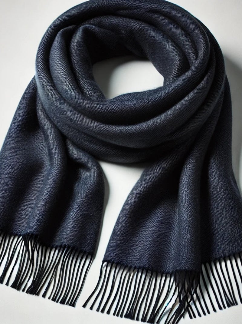 Sciarpa in cashmere caldo Blu marino - Kiabi