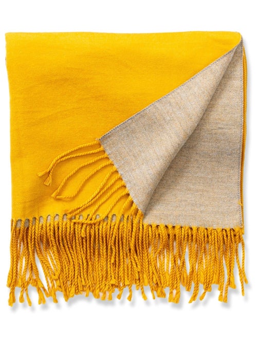 Sciarpa in cashmere giallo double face - Kiabi
