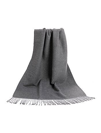 Sciarpa in cashmere grigio double-face
