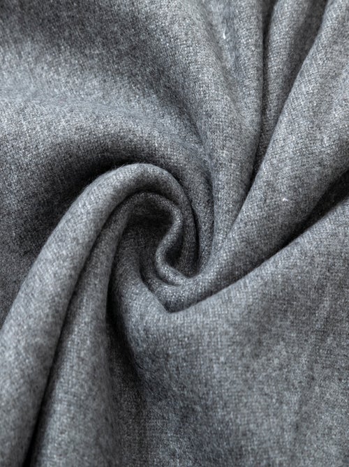 Sciarpa in cashmere grigio double-face - Kiabi