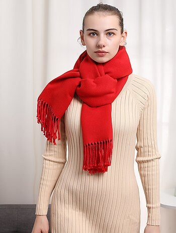 Sciarpa in cashmere rosso double face