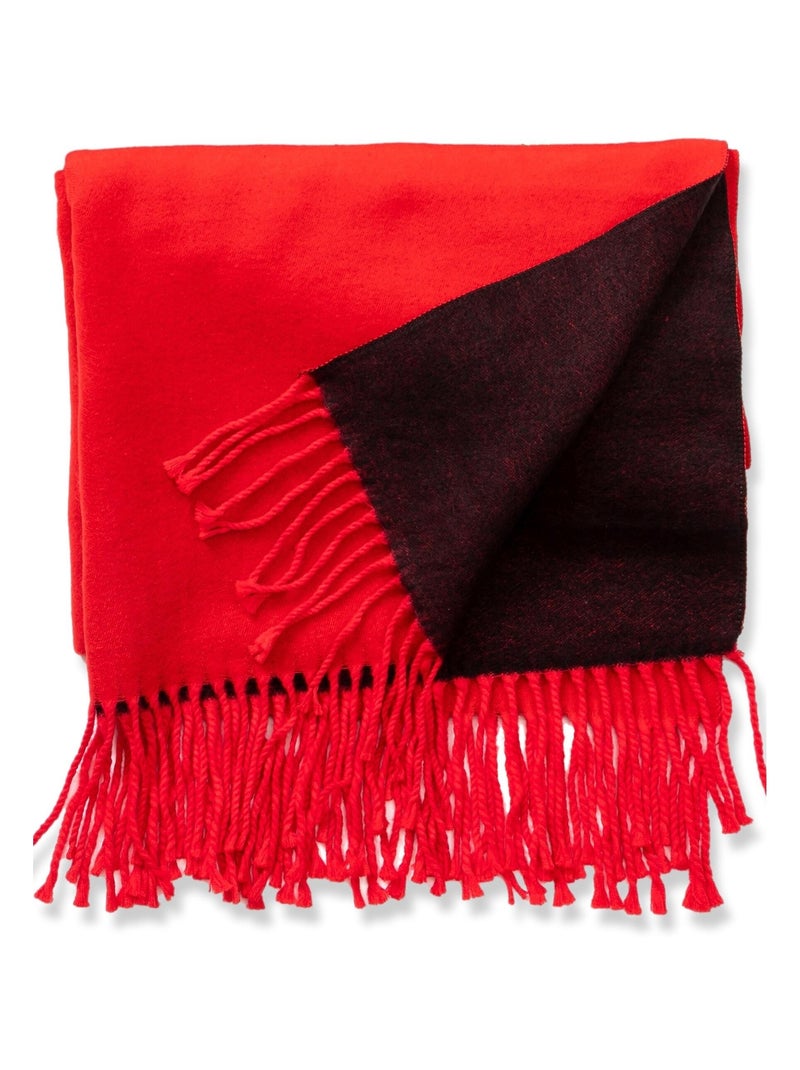 Sciarpa in cashmere rosso double face Rosso - Kiabi