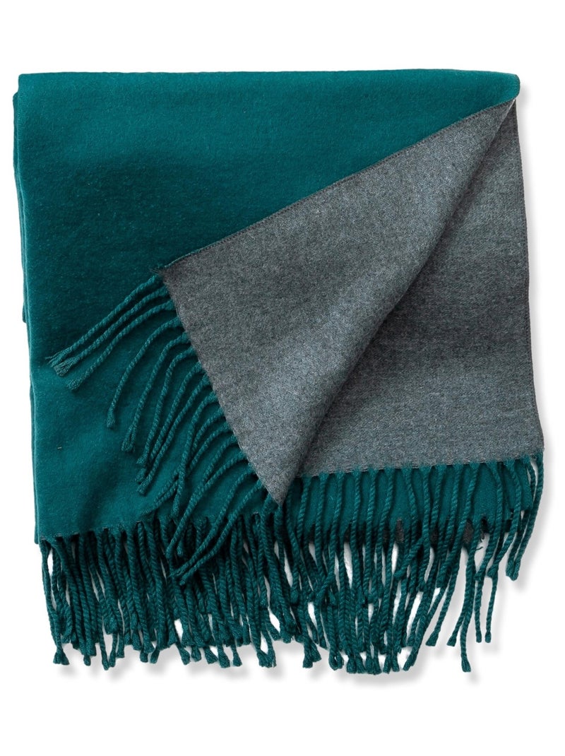 Sciarpa in cashmere verdi double-face Verde - Kiabi