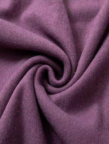 Sciarpa in cashmere viola fronte-retro