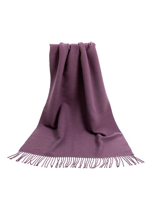 Sciarpa in cashmere viola fronte-retro - Kiabi