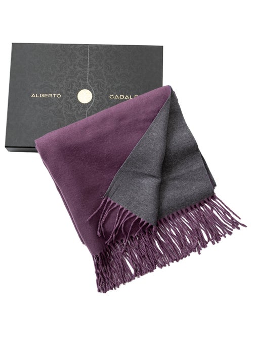 Sciarpa in cashmere viola fronte-retro - Kiabi