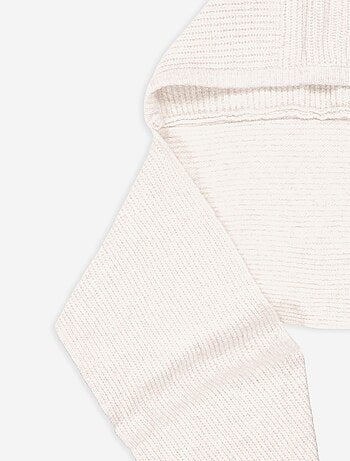 Sciarpa in maglia a coste con cappuccio integrato