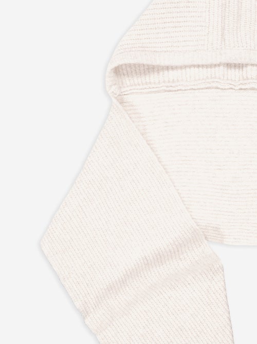 Sciarpa in maglia a coste con cappuccio integrato - Kiabi Sciarpa in maglia a coste con cappuccio integrato - Kiabi