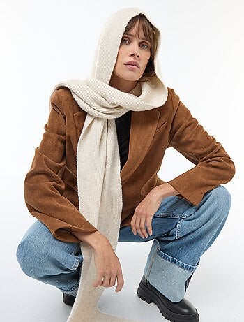 Sciarpa in maglia con cappuccio integrato