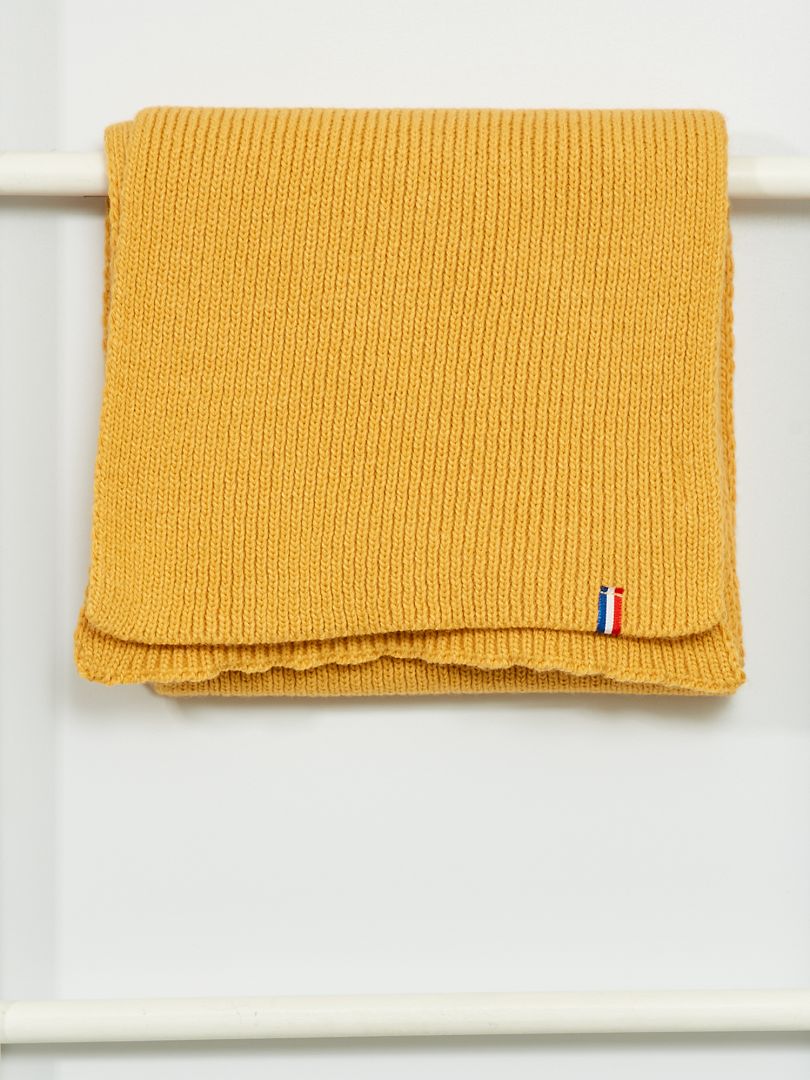 Sciarpa in maglia made in France GIALLO - Kiabi