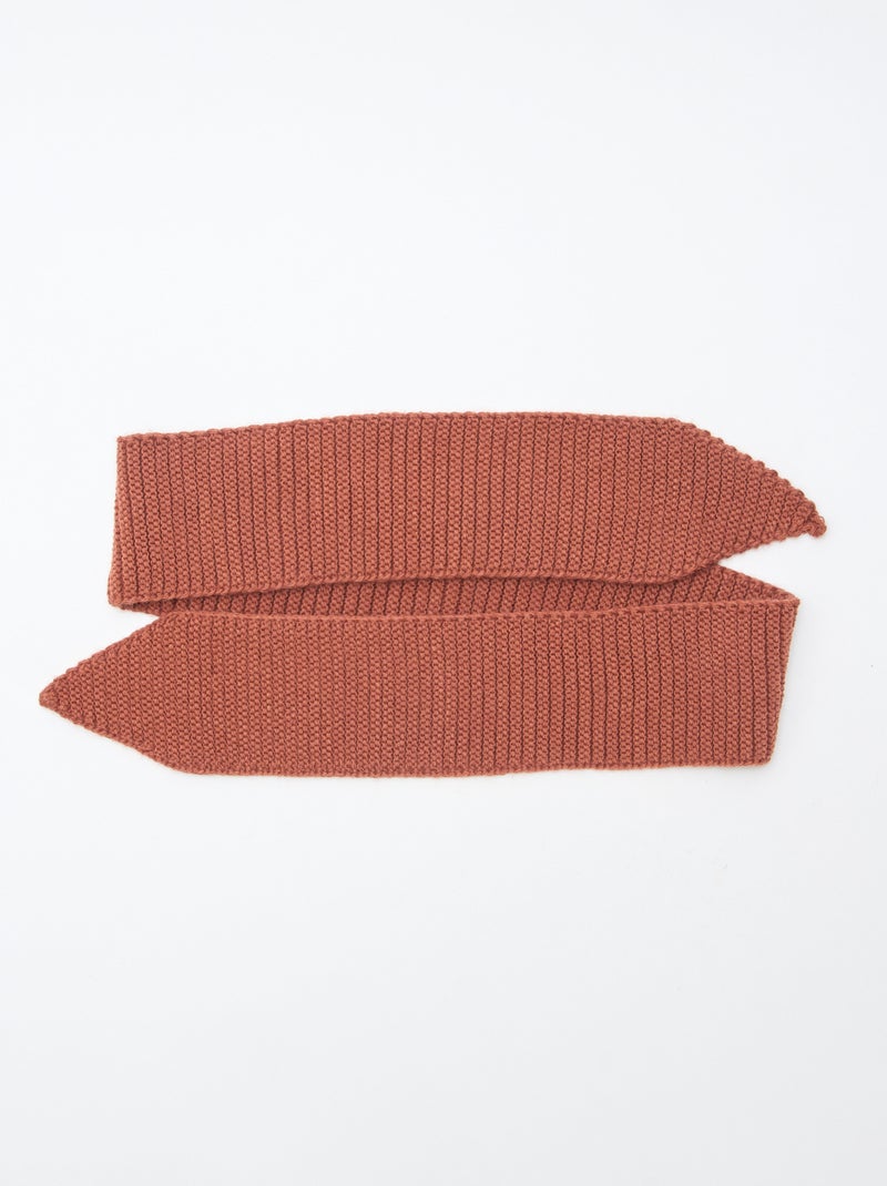 Sciarpa in maglia pesante formato foulard marrone - Kiabi
