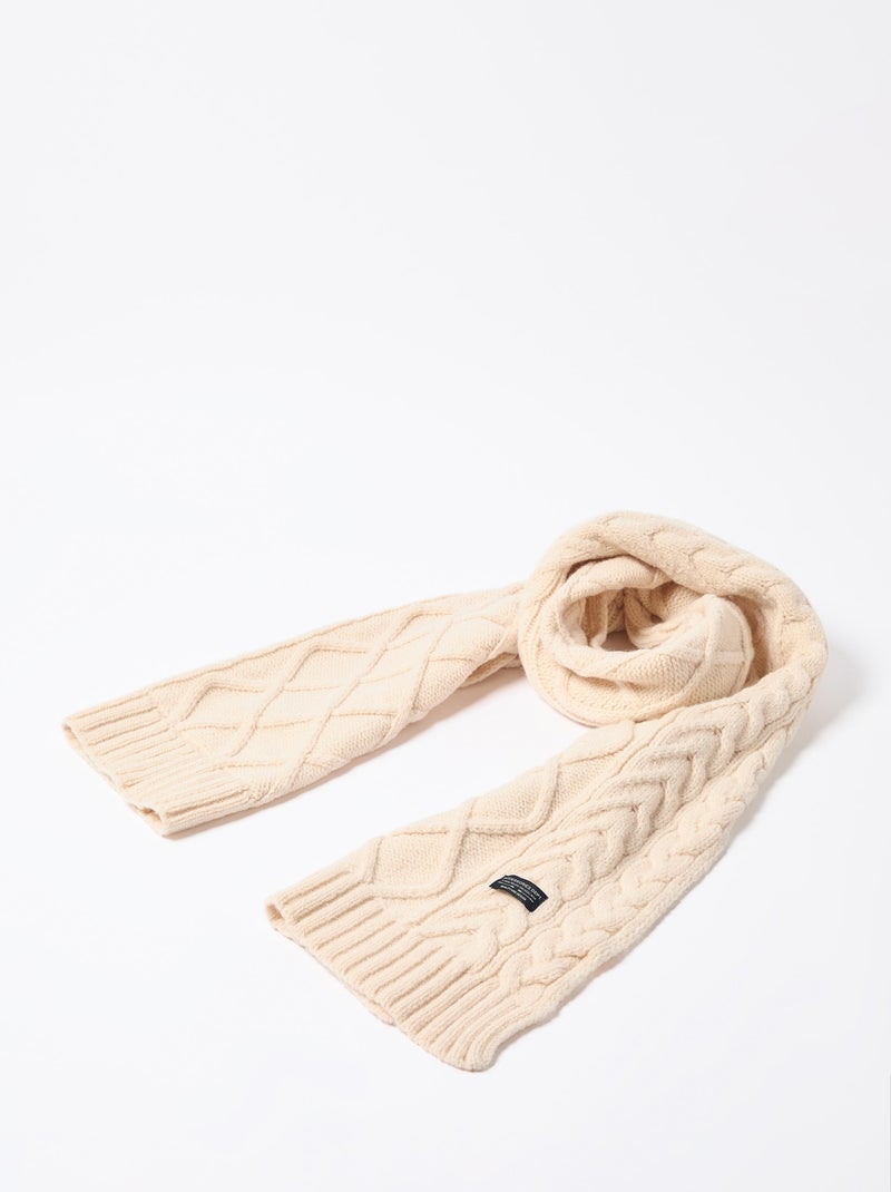 Sciarpa lavorata a maglia, MO Fashion Beige - Kiabi