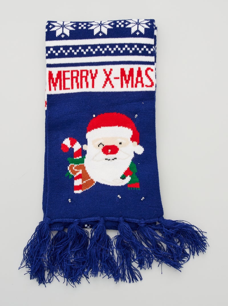 Sciarpa luminosa stile 'Natale' blu - Kiabi