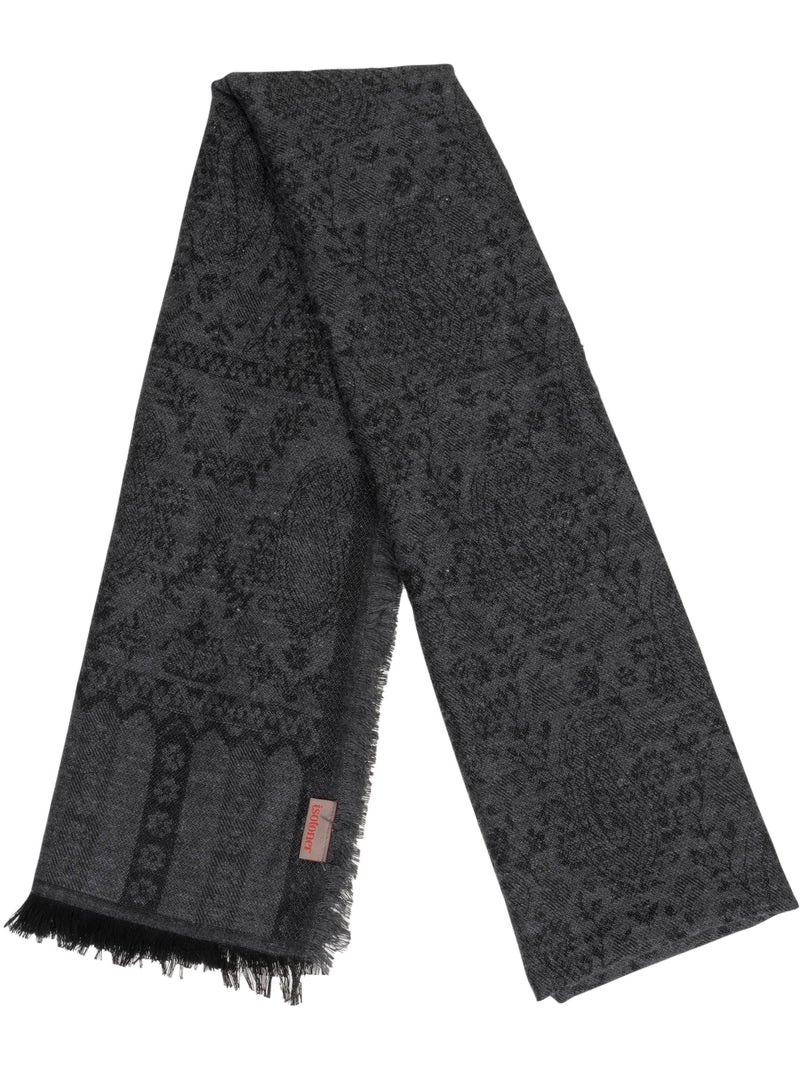 Sciarpa morbidissima, calda, molto comoda, 50x200 cm unisex adulto Nero Grigio antracite - Kiabi