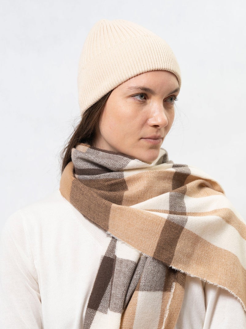 Sciarpa morbidissimo, caldo, molto confortevole, 50x200 cm donna Isotoner Beige scuro - Kiabi