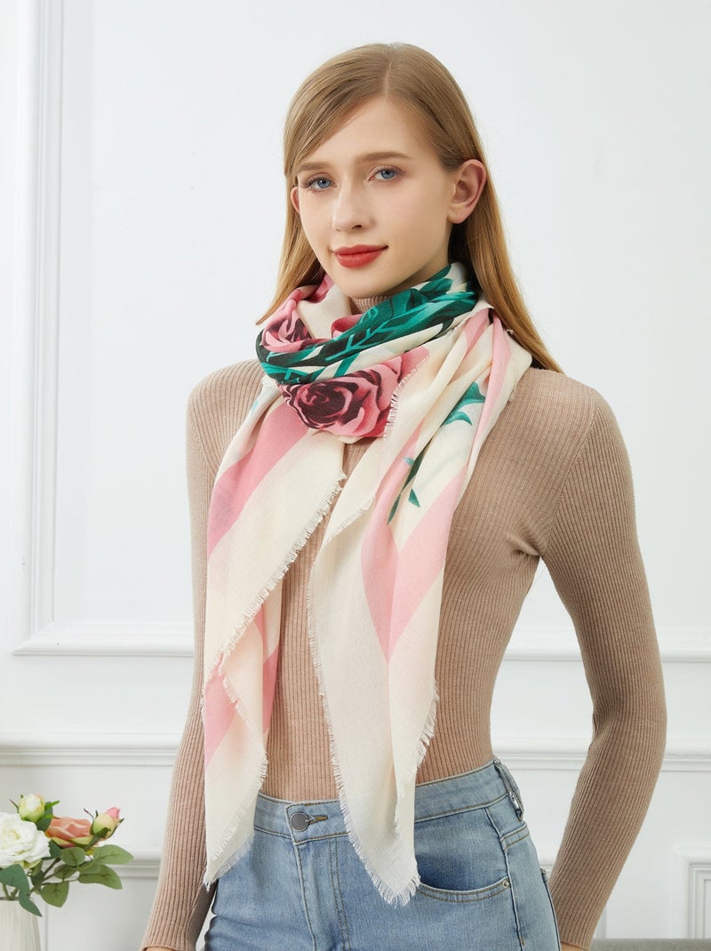 Sciarpa Roses Bianco - Kiabi