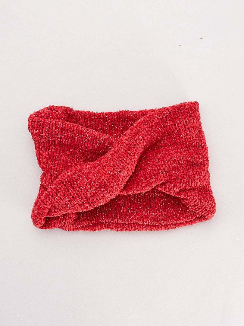 Sciarpa snood maglia luccicante rosso - Kiabi