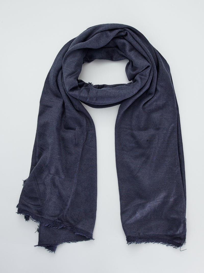 Sciarpa tipo foulard tinta unita blu navy - Kiabi