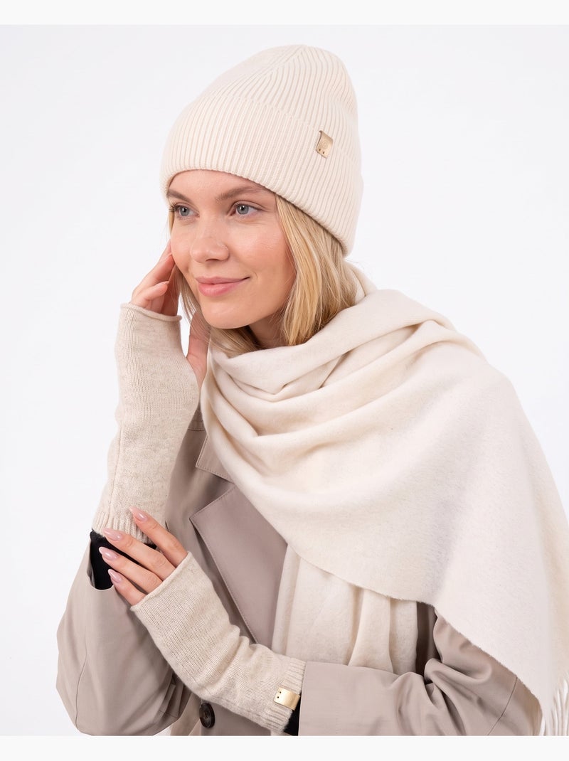 Sciarpa tipo plaid, morbidissimo donna Beige - Kiabi