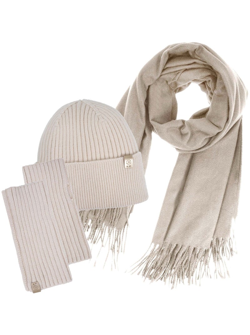 Sciarpa tipo plaid, morbidissimo donna Isotoner Beige - Kiabi