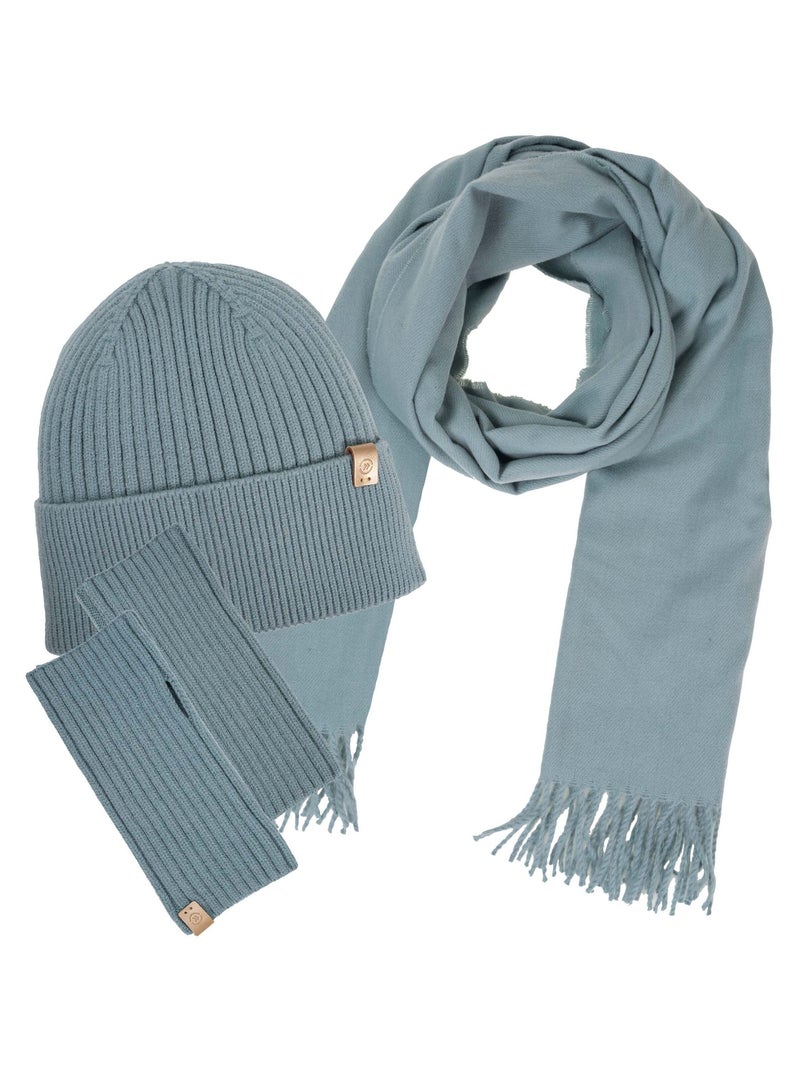 Sciarpa tipo plaid, morbidissimo donna Isotoner Blu laguna - Kiabi