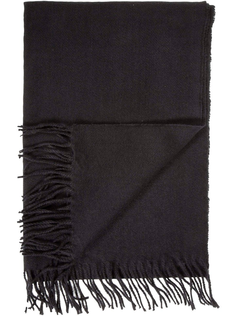 Sciarpa tipo plaid, morbidissimo donna Nero - Kiabi