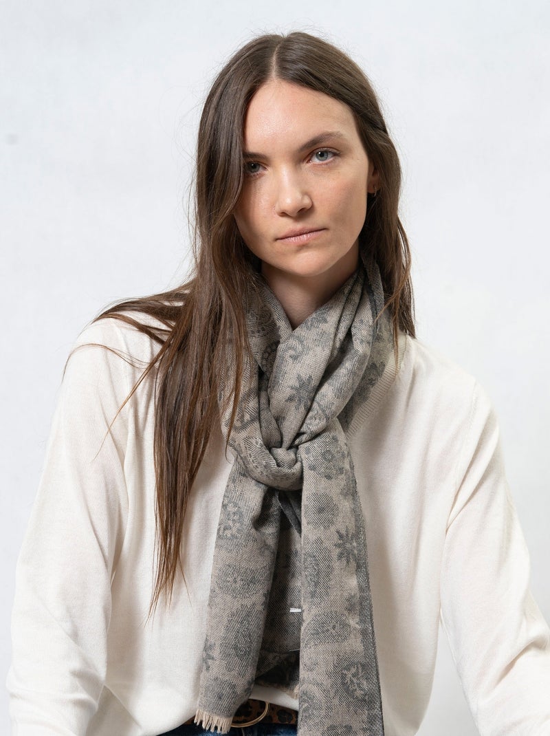 Sciarpa ultra morbido, caldo, 50x200 cm donna Isotoner Beige grigio - Kiabi